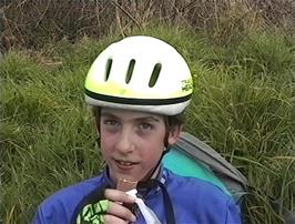 Matthew does his interview for the video at the lunch stop